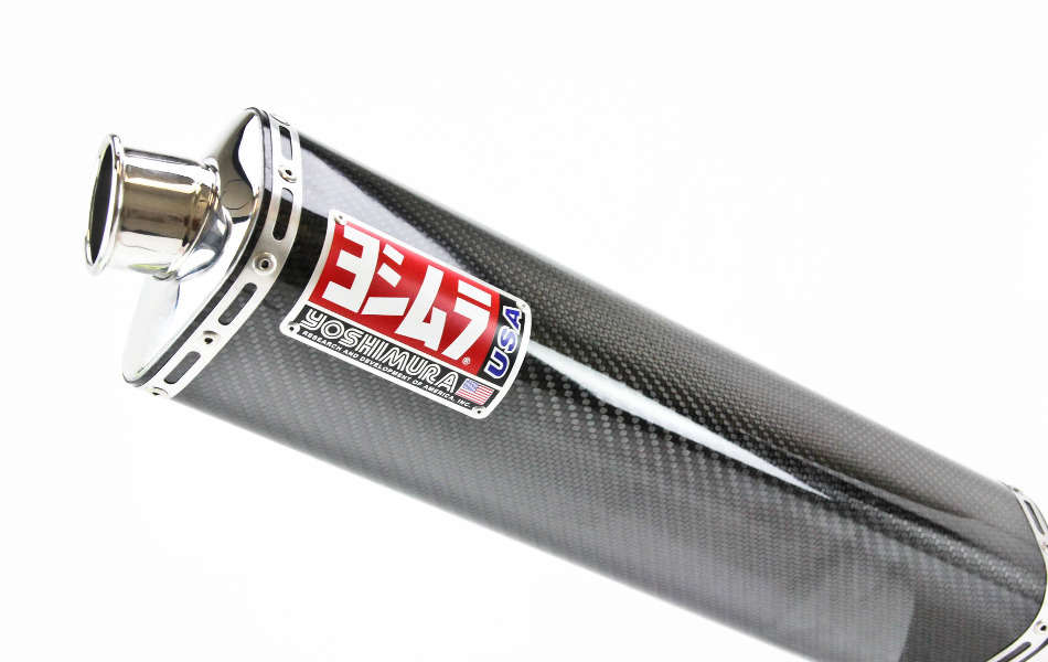 Yoshimura TRS TriOval Full Exhaust System w/ O2 Bung Carbon Fiber