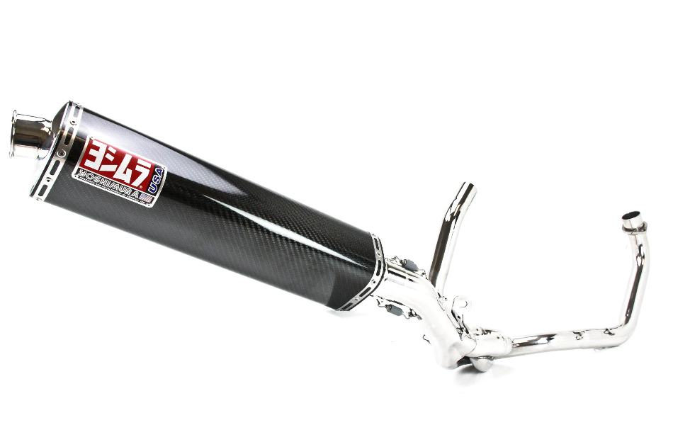 Yoshimura TRS TriOval Full Exhaust System w/ O2 Bung Carbon Fiber