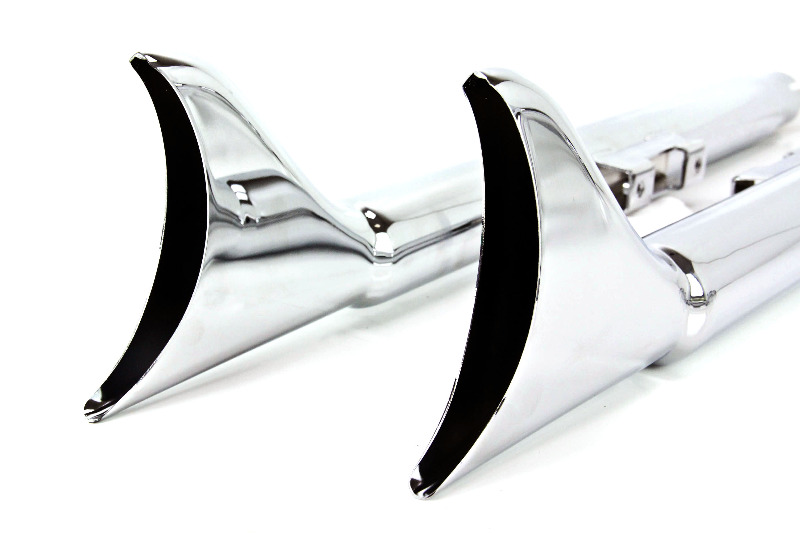 Samson True Duals Exhaust with Longtail Mufflers Chrome S2437 eBay