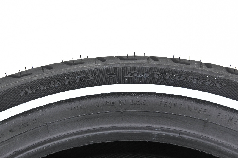 Dunlop D402 HarleyDavidson Touring Front Tire MT90B16 Slim White Wall