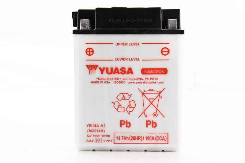 0111 Polaris Sportsman 500 HO Yuasa 12V Yumicron Battery NO ACID YB14AA2