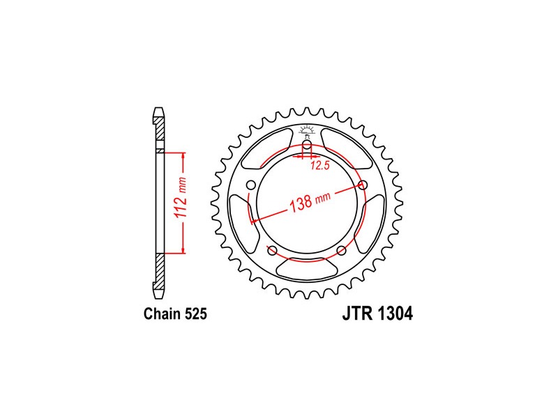 JT Sprockets 525 Steel Rear Sprocket, 38T JTR1304.38 eBay