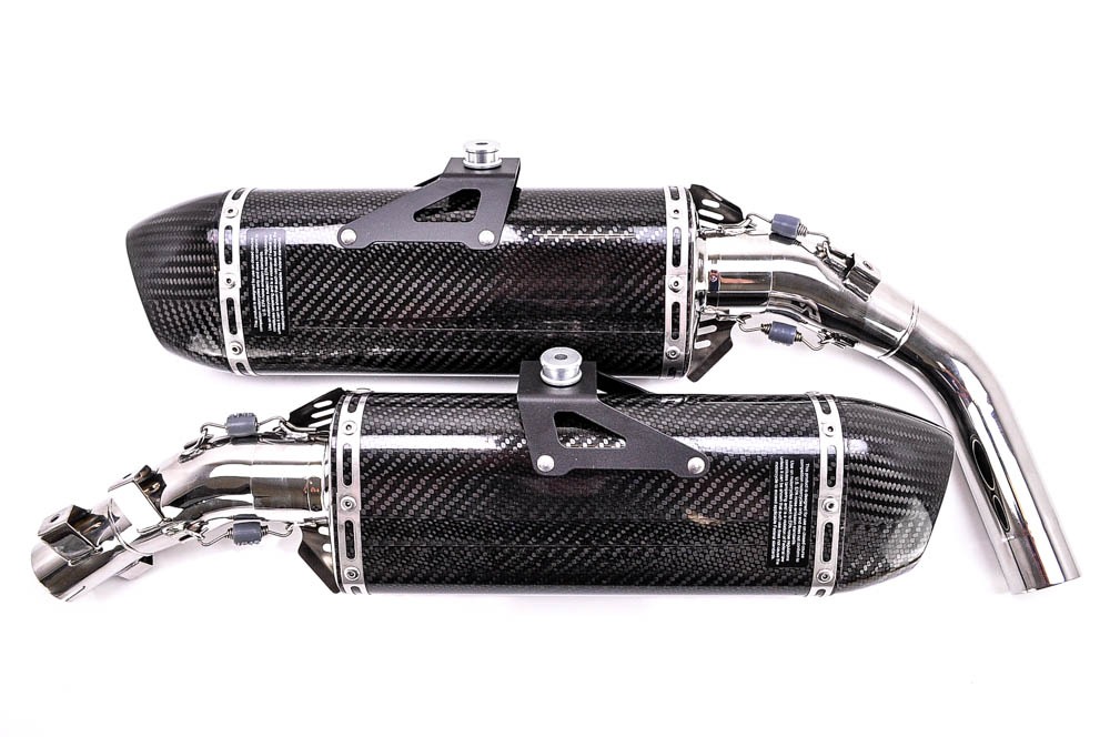 0913 Yamaha YZFR1 Yoshimura TRCD Dual Dual 3/4 Exhaust Carbon