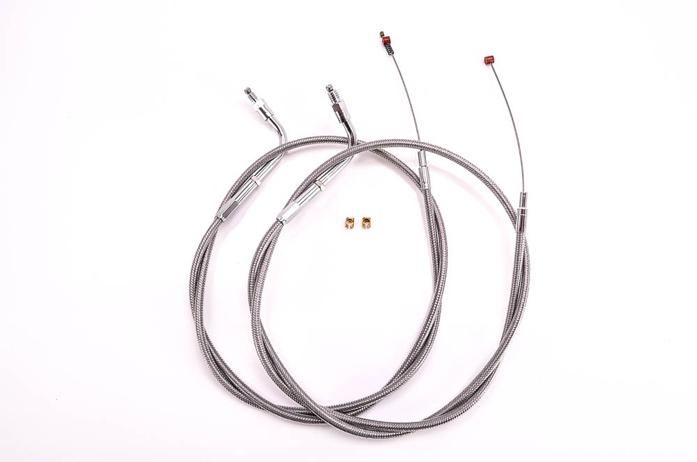 Stainless Steel Throttle & Idle Cable Kit MotorcycleParts2U