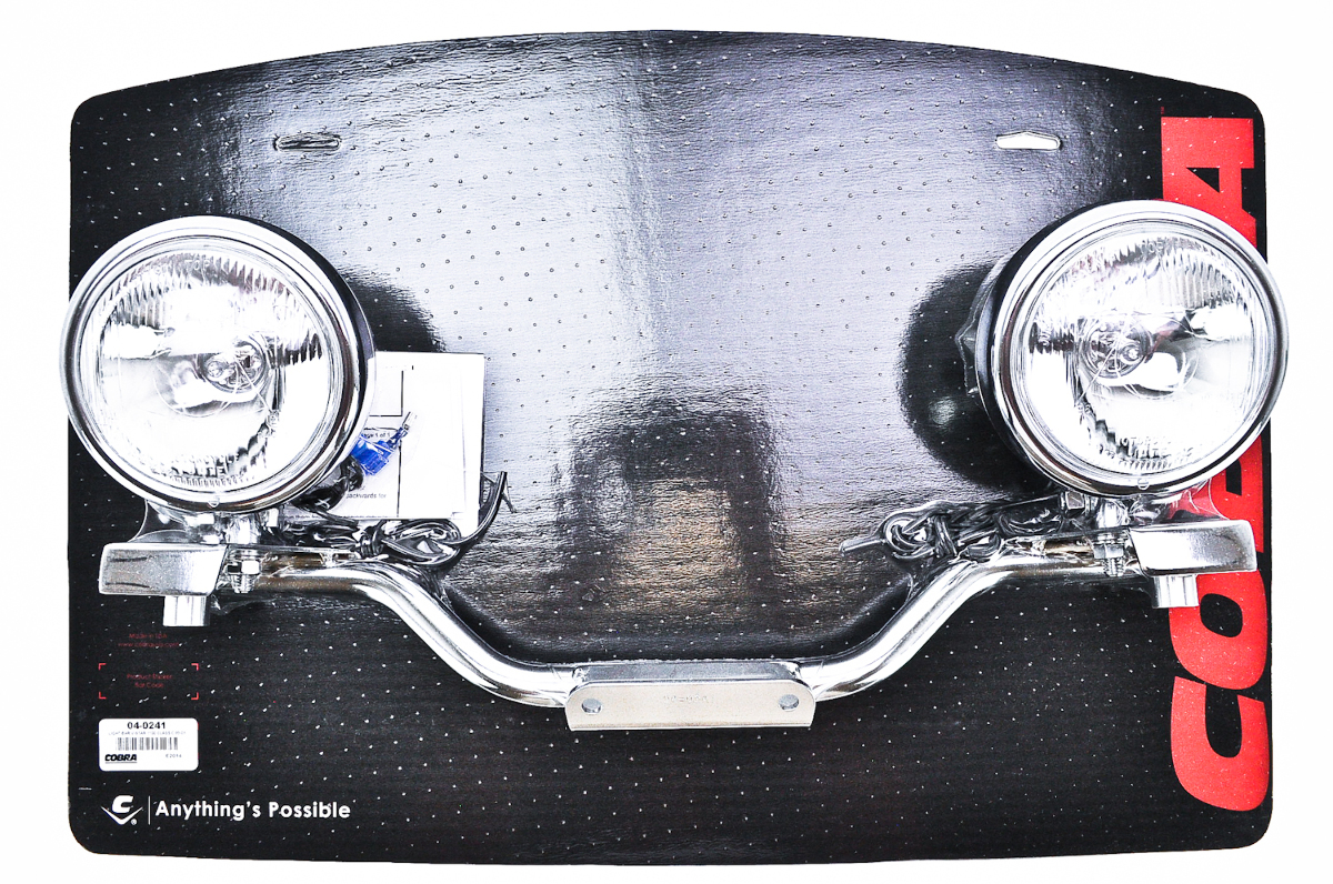 Cobra Chrome Lightbar with Spotlights MotorcycleParts2U