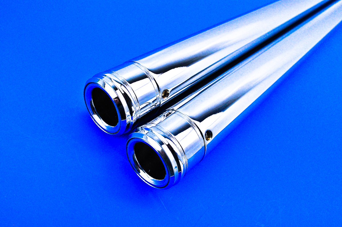 00 Harley FXR4 Custom Cycle Show Chrome Fork Tubes 39mm 32.25" (+8