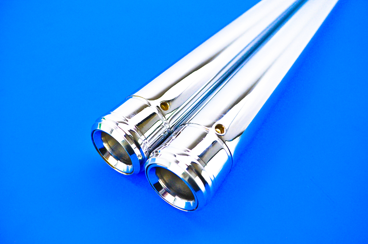 00 Harley FXR4 Custom Cycle Show Chrome Fork Tubes 39mm 30.25" (+6