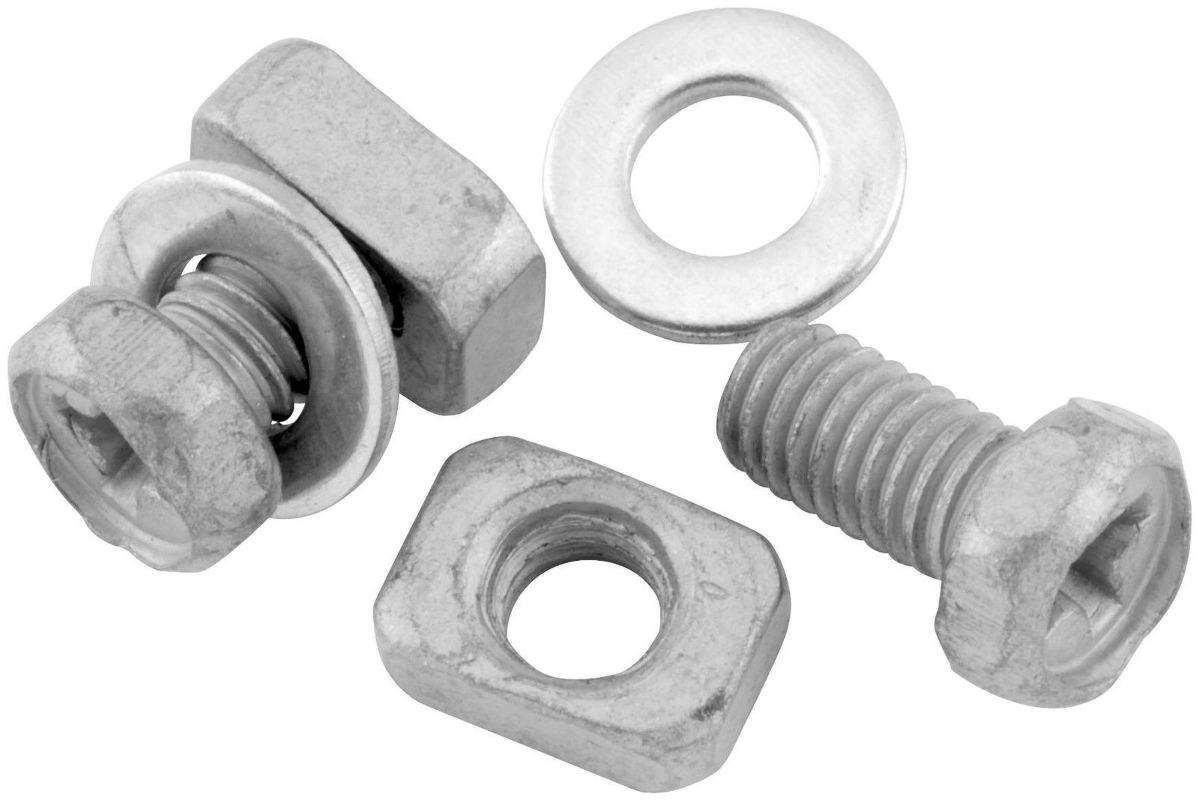 Battery Bolt 6x12mm Bolt/Square Nut (2 Sets) MotorcycleParts2U