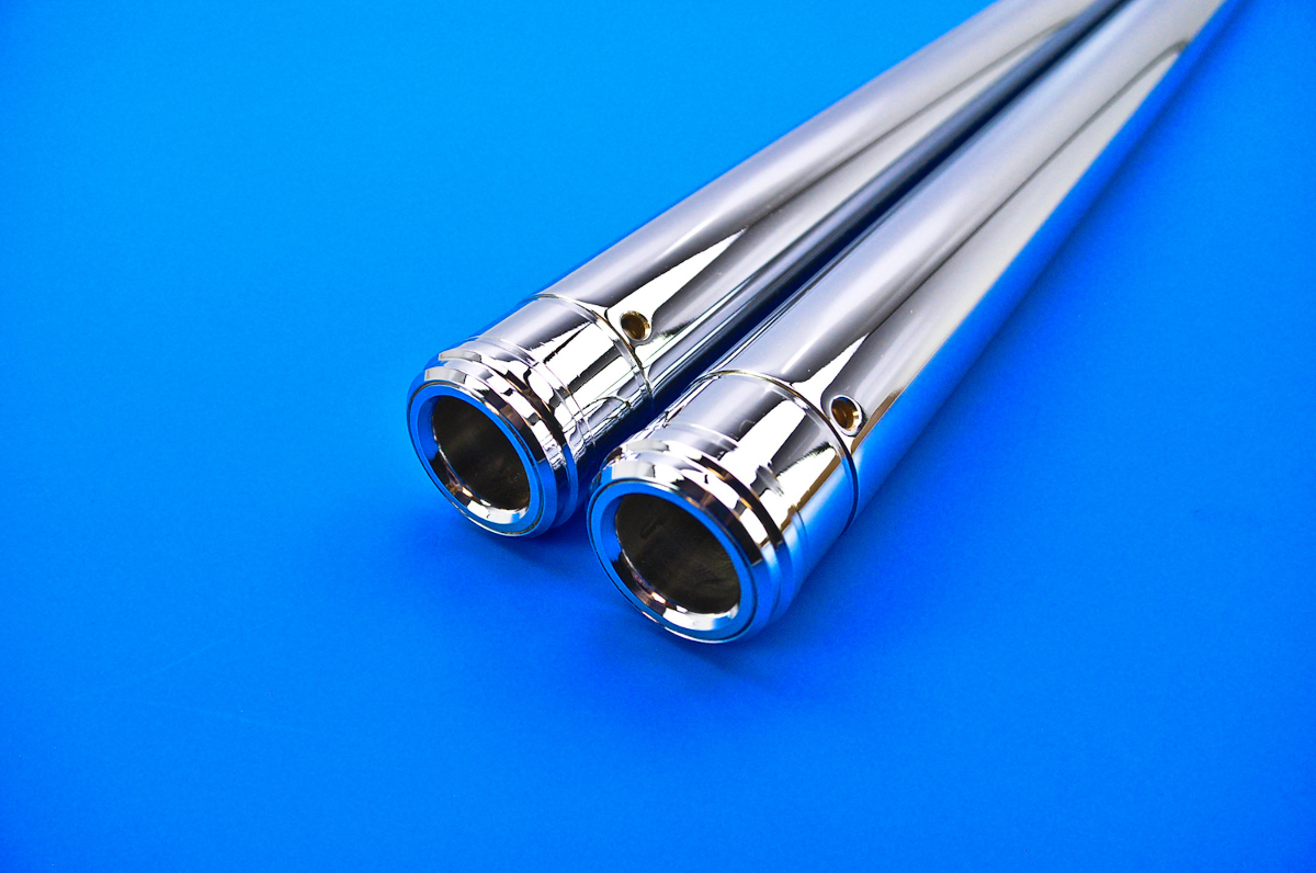 Custom Cycle Show Chrome Fork Tubes 39mm 24.25" Stock Length T1345 eBay
