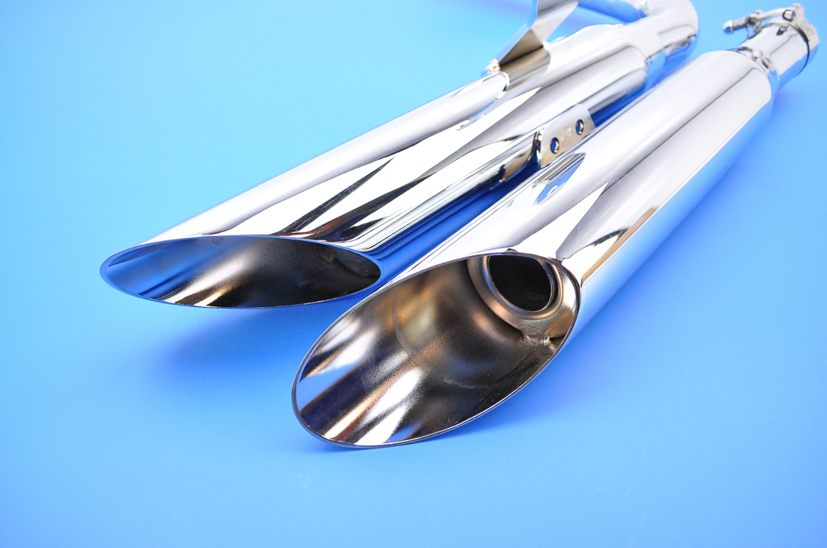 Cobra SlashCut Chrome SlipOn Mufflers 4165SC eBay