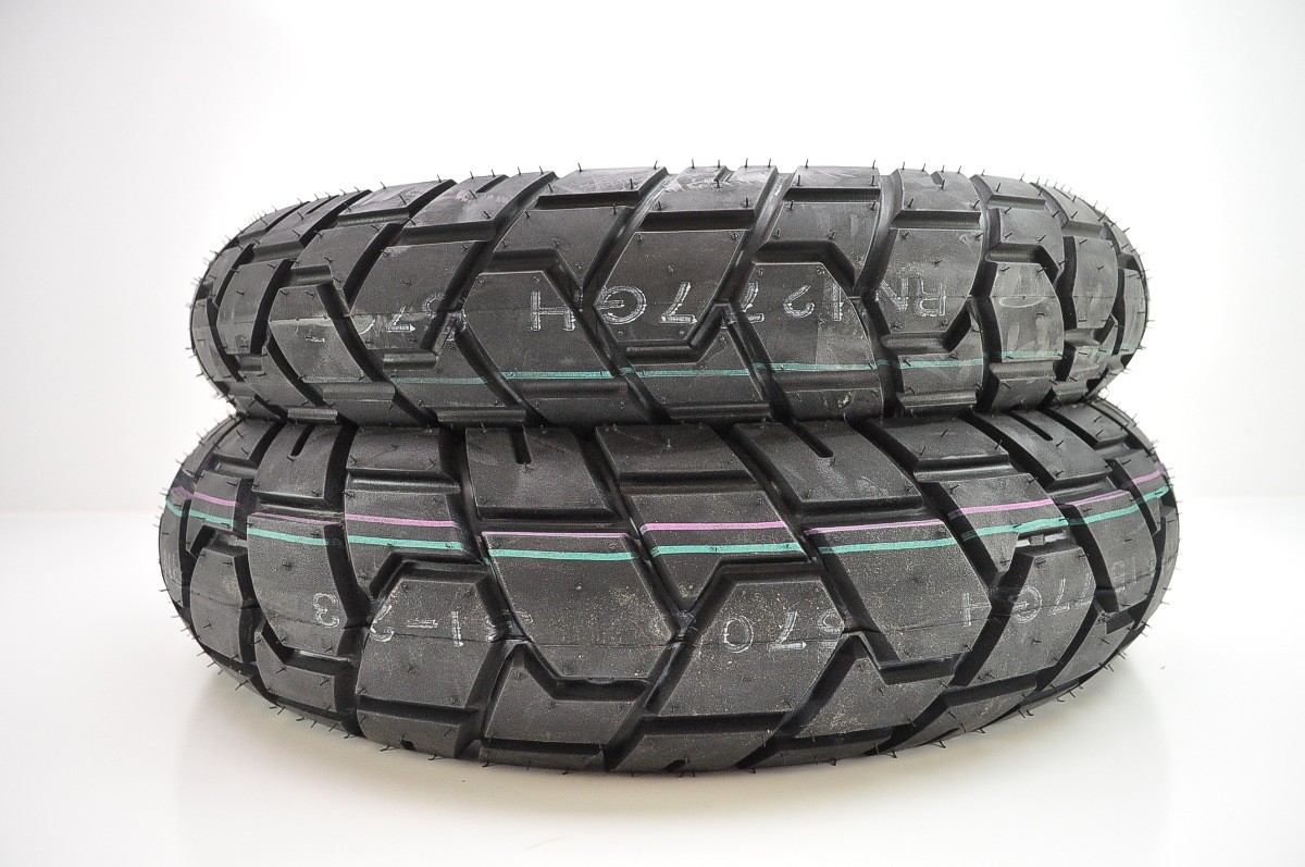 Shinko 705 Front & Rear Tires w/ Tubes & Rim Strips, 120/70R17 & 150