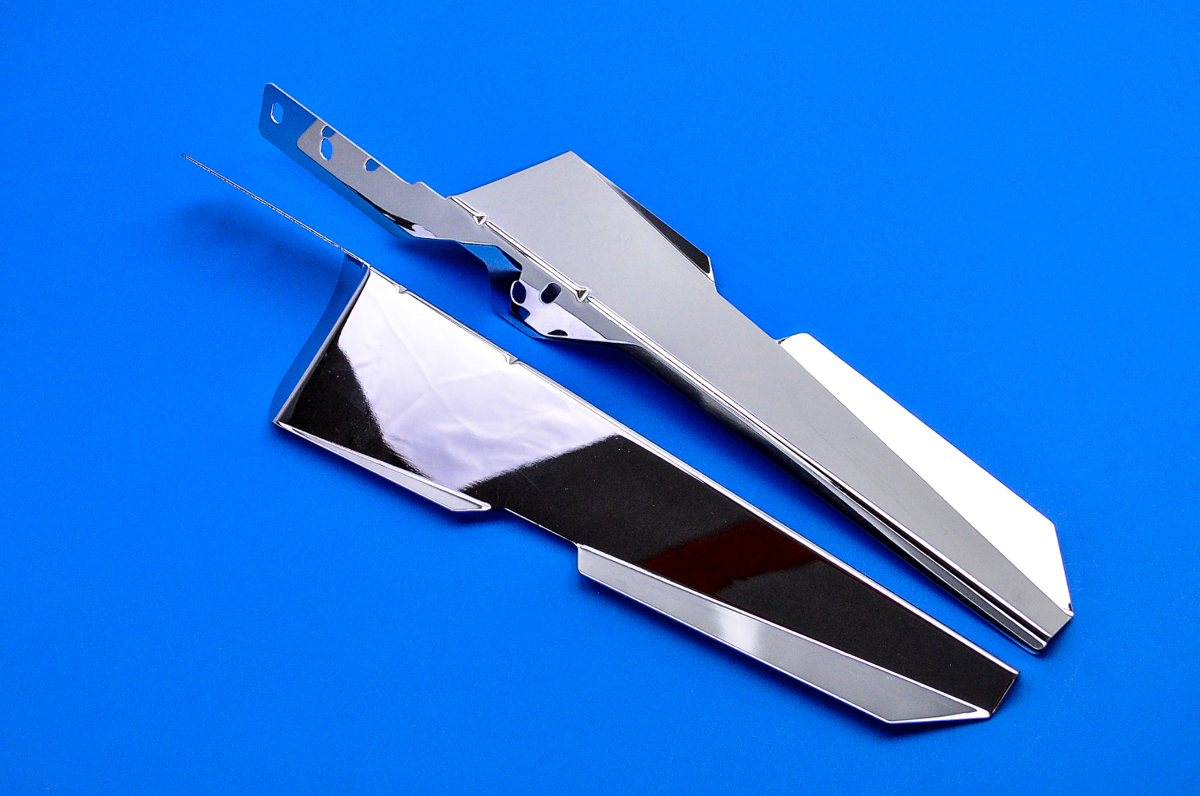 8613 Harley Davidson FLST Bikers Choice Chrome Fork Wind Deflectors 28