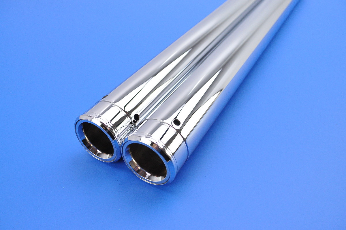 Custom Cycle Show Chrome Fork Tubes 49mm 23.50" T2012 eBay