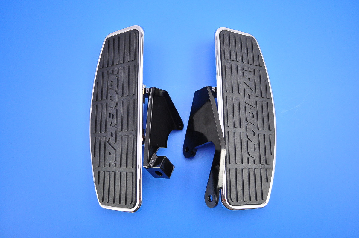 Cobra Classic Front Chrome Floorboard Kit MotorcycleParts2U