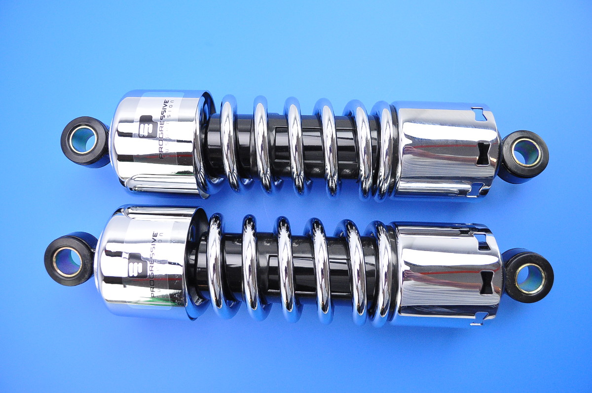 Progressive 412 Series Standard Rear Shocks 11" Chrome 4124256C eBay