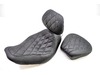 Mustang Wide Tripper Diamond Stitch Black Front & Rear Seats w/ Driver Backrest Mustang Wide Tripper Diamond Stitch Black Front & Rear Seats w/ Driver Backrest