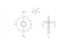BikeMaster 525 Front Sprocket, 14T BikeMaster 525 Front Sprocket, 14T