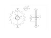 BikeMaster 630 Front Sprocket, 15T BikeMaster 630 Front Sprocket, 15T