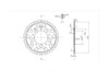 BikeMaster 530 Rear Steel Sprocket, 44T BikeMaster 530 Rear Steel Sprocket, 44T