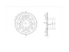 BikeMaster 530 Rear Steel Sprocket, 44T BikeMaster 530 Rear Steel Sprocket, 44T