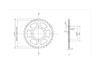 BikeMaster 630 Rear Steel Sprocket, 33T BikeMaster 630 Rear Steel Sprocket, 33T